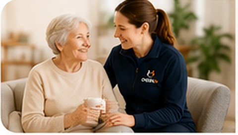 Seniorka i Asystentka Seniora podczas rozmowy